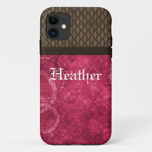 Coques Case-Mate iPhone Metal Gear Steampunk BT iPhone 5 Coque, rose (Dos)