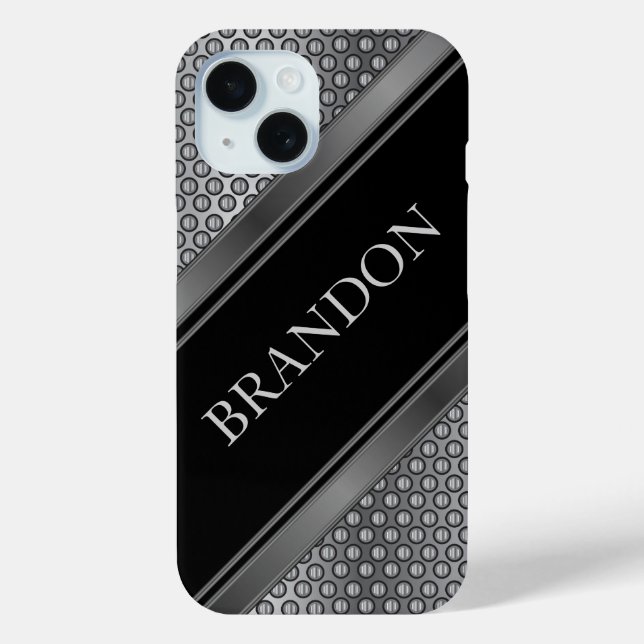 Coques Case-Mate iPhone Métal industriel et noir (Verso)