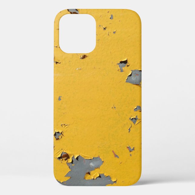Coques Case-Mate iPhone Métal jaune fissuré : texture sale. (Verso)