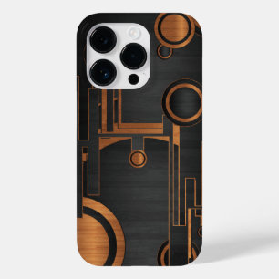 Coque Case-Mate iPhone métal noir avec cercles en bois