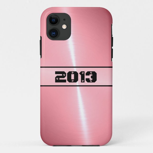 Coques Case-Mate iPhone Métal rose brillant en acier inoxydable 12 (Dos)