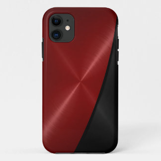 Etui iPhone Case-Mate Métal rouge et noir d'acier inoxydable