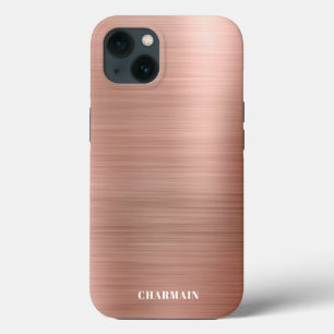 Case-Mate iPhone Case Métal simple brosse Rose or