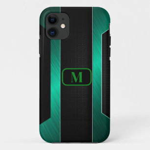 Case-Mate iPhone Case Métal vert lisse monogramme