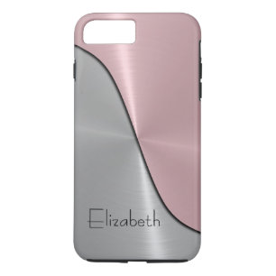 Coque Case-Mate Pour iPhone Métallique en acier argenté et rose