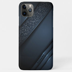 Case-Mate iPhone Case Métallo rayures bleu-gris brillant accent