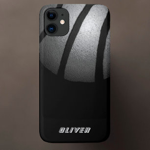 Case-Mate iPhone Case Métallurgique noir Basketball Ball Nom du sport