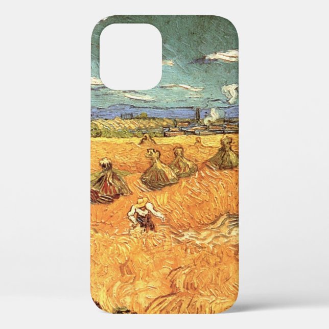 Coques Case-Mate iPhone Meules avec moissonneuse par Vincent van Gogh (Verso)