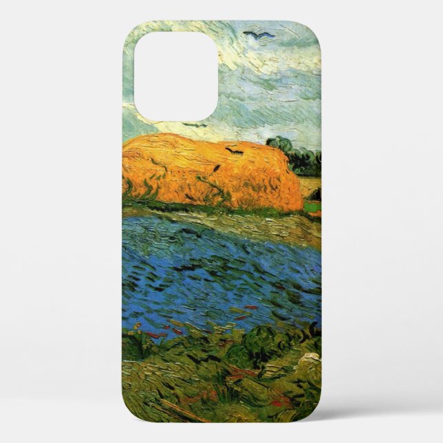 Coques Case-Mate iPhone Meules sous un ciel pluvieux de Vincent van Gogh (Verso)