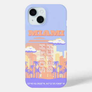 Coque Case-Mate iPhone Miami Beach, Miami Travel Art, Preppy Room, Pastel