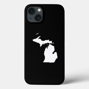 Coque Case-Mate iPhone Michigan en blanc et noir