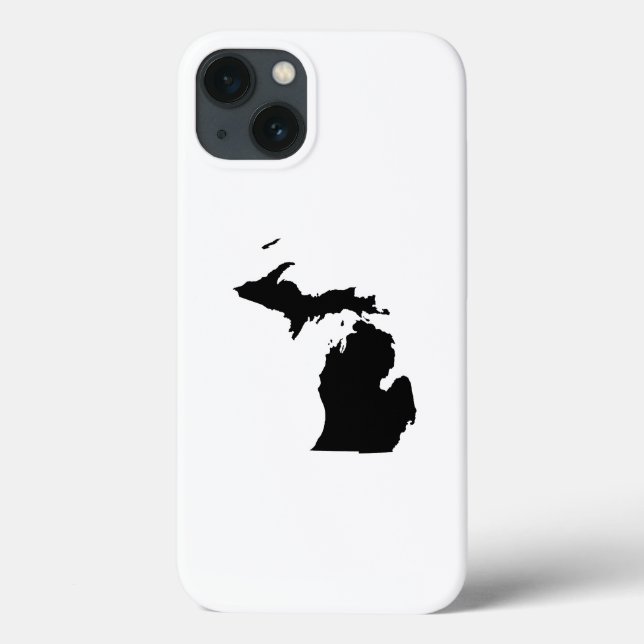 Coques Case-Mate iPhone Michigan en noir et blanc (Verso)
