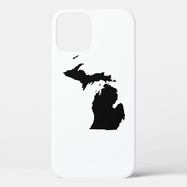 Coques Case-Mate iPhone Michigan en noir et blanc (Verso)