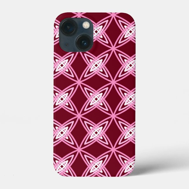 Coques Case-Mate iPhone Mid Century Modern Atomic Print - Vin Bourgogne (Verso)