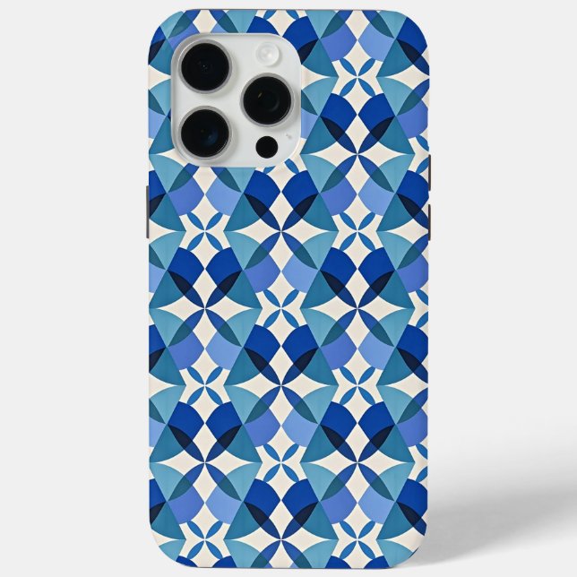 Coques Case-Mate iPhone Mid-Century Modern Blue  (Verso)