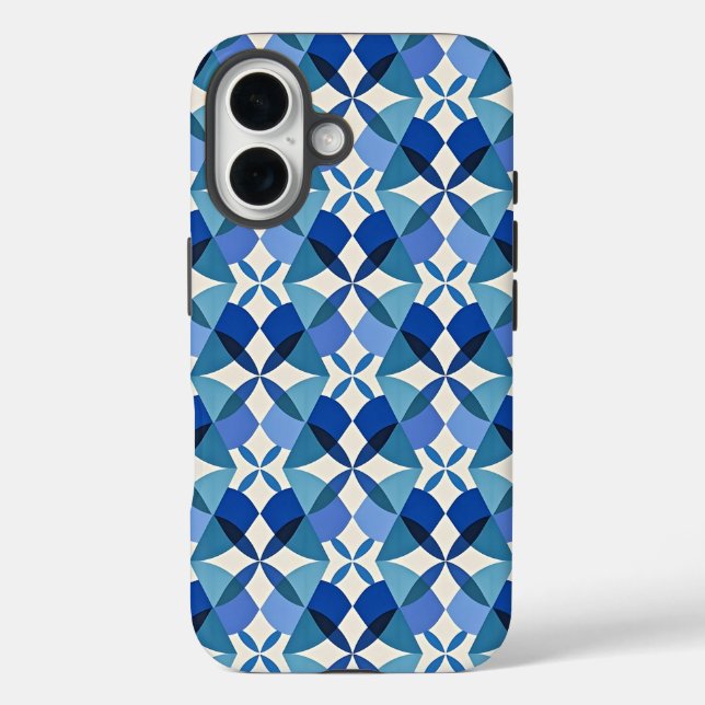 Coques Case-Mate iPhone Mid-Century Modern Blue  (Verso)