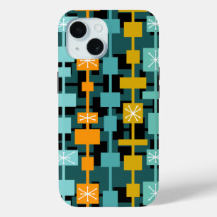 Coque Case-Mate iPhone Mid Century Moderne Multicolore Turquoise