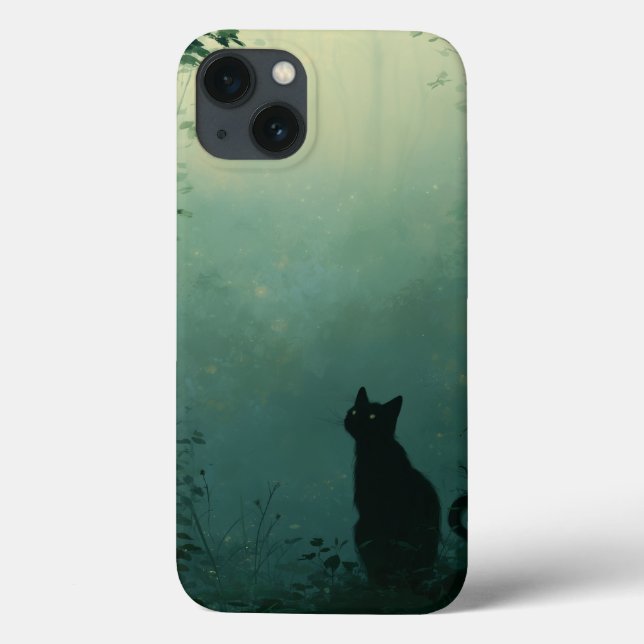 Coques Case-Mate iPhone Midnight Familiar – Art Fantastique avec Chat (Verso)
