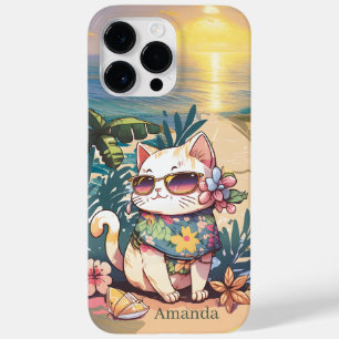 Coque Case-Mate iPhone mignon ajouter nom plage chat