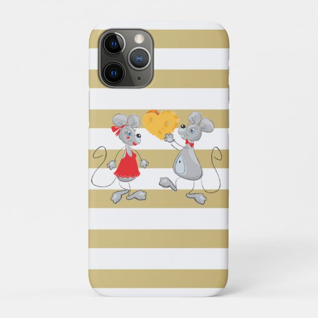 Coques Case-Mate iPhone Mignon Drôle Fantaisiste  Souris-Rayures (Dos)