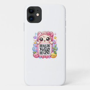 Case-Mate iPhone Case Mignon personnage de code QR rose Kawaii Floral Pa