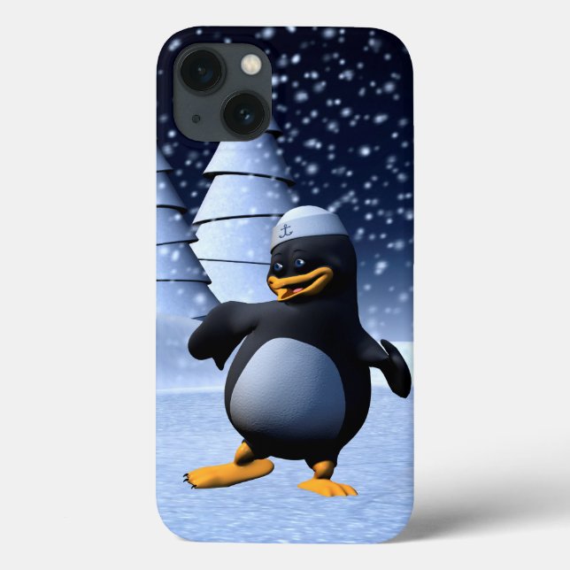 Coques Case-Mate iPhone Mignon pingouin marin d'hiver Art de vacances enne (Verso)