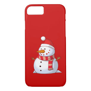 Coque iPhone 7 Mignonne bonhomme de neige de Noël