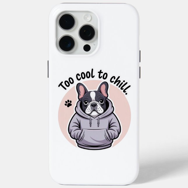 Coques Case-Mate iPhone Mignonne bulldog portant un sweat - shirt à capuch (Verso)