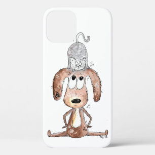 Case-Mate iPhone Case Mignonne chien Whimsical avec chat sur sa tête