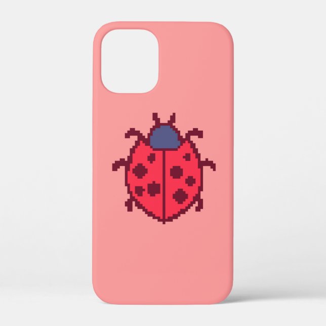 Coques Case-Mate iPhone Mignonne coccinelle pixelisée insecte  (Verso)