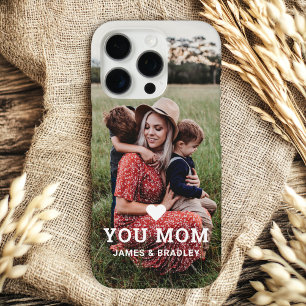 Coque iPhone 16 Pro Mignonne COEUR T'AIME MÈRE Fête des Mères Photo