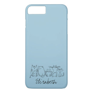 Coque iPhone 8 Plus/7 Plus Mignonne et drôle Crazy Cat Lady