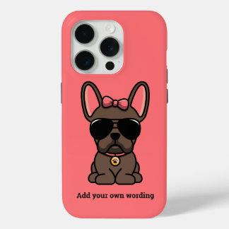 Coque Case-Mate iPhone Mignonne femelle Chien-taureau français Brown