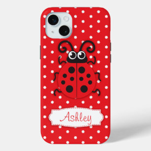 Coque Case-Mate iPhone Mignonne filles coccinelle nom rouge
