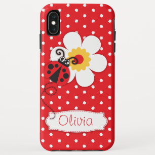 Case-Mate iPhone Case Mignonne filles coccinelle nom rouge