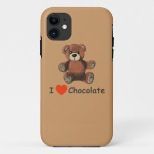 Coques Pour iPhone Mignonne I Coeur (Amour) Chocolat Teddy Ours