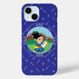Coque Case-Mate iPhone Mignonne Japonaise Peinture Paysage Bleu