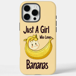 Coque iPhone 16 Pro Max Mignonne Juste Une Fille Qui Aime Les Bananes Amat