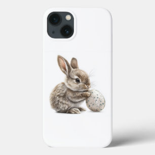 Case-Mate iPhone Case Mignonne lapin avec boite de téléphone Oeuf de Pâq