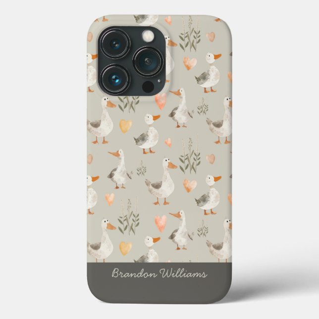 Coques Case-Mate iPhone Mignonne Oie Aquarelle Whimy (Verso)