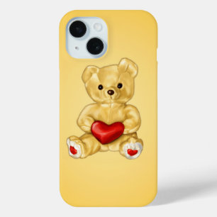 Coque Pour iPhone 15 Mignonne Ours En Teddy Tenant Coeur - Adorable Jou