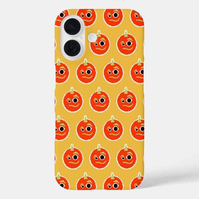 Coques Case-Mate iPhone Mignonne pixellisé monstre orangé face lancer orei (Verso)