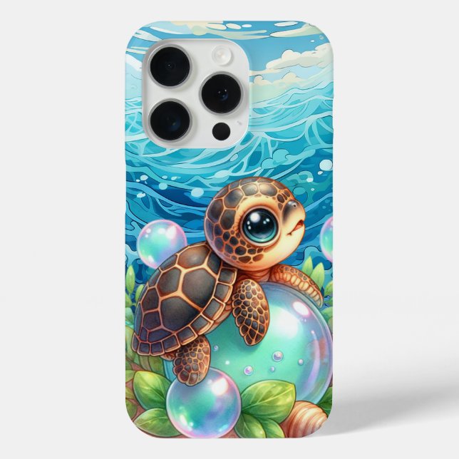 Coques Case-Mate iPhone Mignonne tortue de mer (Verso)