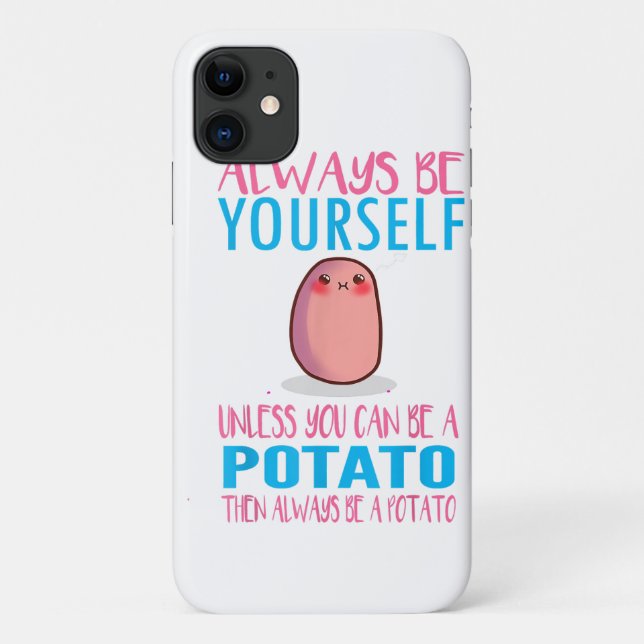 Coques Case-Mate iPhone Mignonne toujours être toi-même à moins que la pom (Dos)