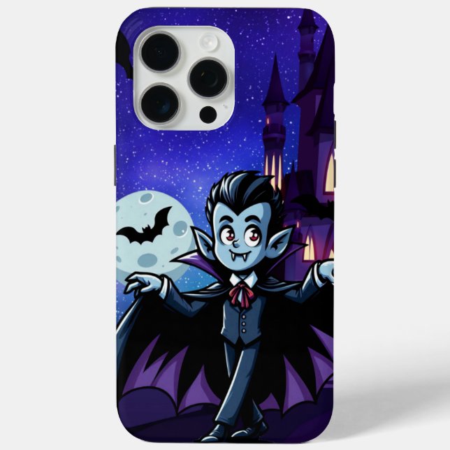 Coques Case-Mate iPhone Mignonne, whimsical Halloween vampire (Verso)