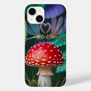 Coque Case-Mate iPhone Mignonnes libellules sur un champignon -