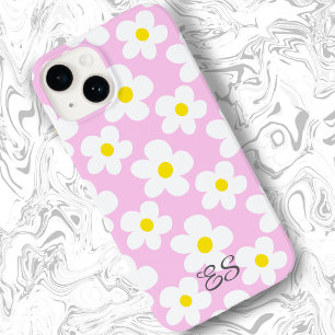 Coque Case-Mate iPhone Mignonnes marguerites roses rétro sur poutres girl