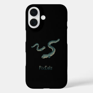 Coque Pour iPhone 16 Mignons "PixEels" Anguilles Pixelisées Graphique