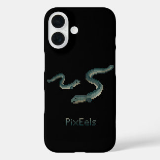 Coque Pour iPhone 16 Mignons "PixEels" Anguilles Pixelisées Graphique