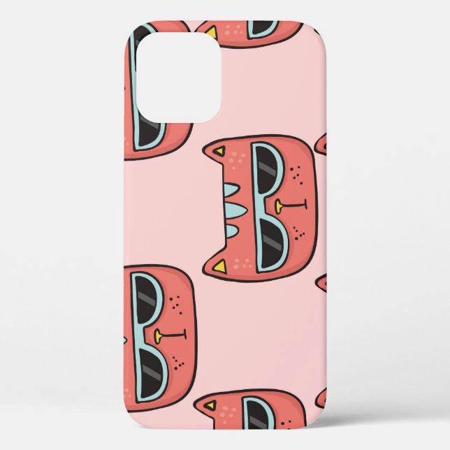 Coques Case-Mate iPhone Mignons visages de chat, motif sans soudure. (Verso)